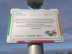 Na drodze wojewódzkiej nr 449 zakończono inwestycję w ramach projektu z Budżetu Obywatelskiego Województwa Łódzkiego
